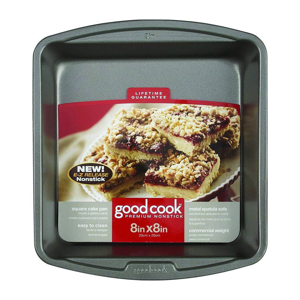 Good Cook Premium Nonstick Square Cake Pan, 8 Inch, 1 Ea